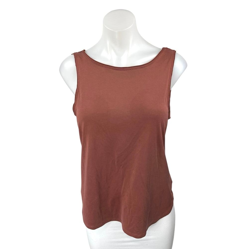 Silence + Noise Women's Brown Knit Sleeveless Backless Cami Camisole Tank Top S
